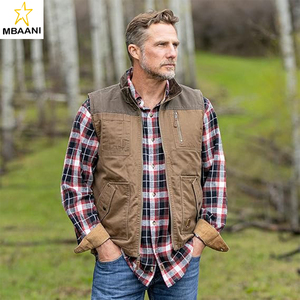 เสื้อกั๊ก Tough as Buck สำหรับผู้ชาย, เสื้อคลุมทำงานบุผ้าฟลานเนลสำหรับล่าสัตว์, เสื้อแจ็คเก็ตสไตล์ตะวันตกแบบสบายๆ มีซิปและบุฉนวนกันหนาว - Product Image 6