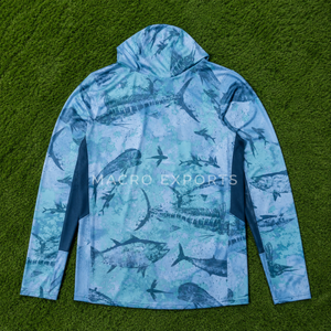 Sweat à capuche de pêche pour homme, sublimation, coupe-vent, UPF 50, imperméable, respirant, anti-UV, taille adulte - Product Image 2