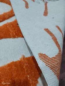 Fabricante de Alfombras de Lana Marroquí Anudadas a Mano, Proveedor de Alfombras Tribales Abstractas Naranjas, Alfombra de Calidad de Exportación con Tamaño Personalizado - Product Image 3