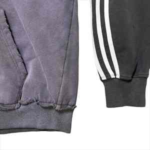 Sweat à capuche zippé vintage rayé de haute qualité, personnalisé par le fabricant, 100 % coton épais 500 GSM, délavé à l'acide - Product Image 5