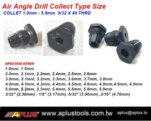Taladro Neumático Angular APLUS GLD-7036-50 Plateado, 5.0mm, Empuñadura Recta, Consumo de Aire 84 L/MIN, 0.3HP Máx., Herramienta para Aviación - Product Image 2