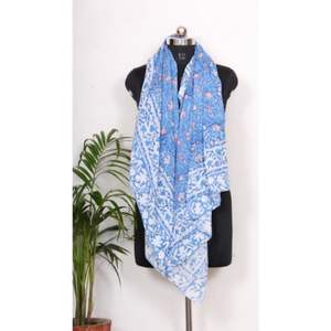 <b>Indian</b> Handmade Luxury Woman's Summer Season Beach Pareo Hand Block Printed Stylish Long Plain <b>Scarf</b>/Cover Made Pure Cotton Knit - Product Image 5