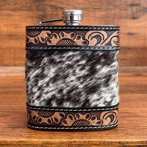 Nouvelle meilleure vente de luxe personnalisé en cuir usiné à la main Premium Heavy Duty Hip Flask Holder Case Personnalisé Vachette Hip Flask - Product Image 2