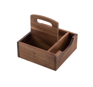Premium Wooden Dining Storage <b>Caddy</b> Crafted for Elegant Restaurant Table Presentation - Product Image 1