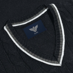 Suéter de Punto Trenzado con Cuello en V para Hombre, Manga Larga, Suave, Transpirable, de Secado Rápido, Cortavientos, Ligero, Informal, para Invierno, Oficina, Estilo Elegante - Product Image 4