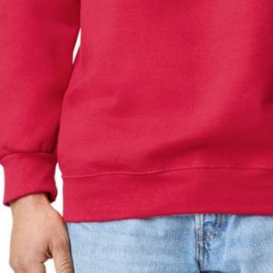 Sweat-shirt à col rond pour adulte Hammer Maxweight, rouge cerise, en molleton épais et doux, pull-over chaud décontracté à manches longues, personnalisable - Product Image 6