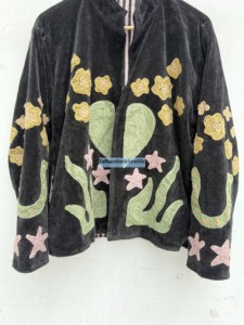 Heart Embroidered Jacket <b>Coat</b> Velvet Handmade Suzani Jacket <b>Coat</b> Boho Chic Jacket <b>Women's</b> <b>Coat</b> - Product Image 6