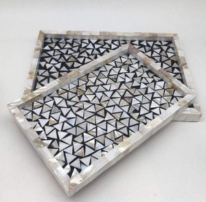 Plateau Feng Shui de Luxe Fait Main Écologique avec Incrustations en Os – Design Décoratif Élégant, Qualité Supérieure pour la Maison et la Cuisine (Idéal pour Servir) - Product Image 5