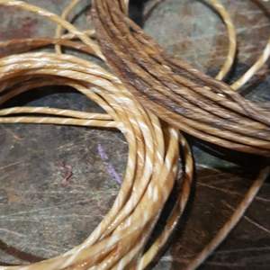 image is of a hank of braided <b>cord</b>, likely made from natural materials such as <b>leather</b> or gut - Product Image 5