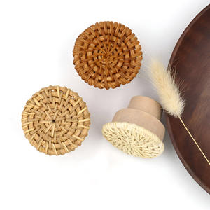 Wood Door Handles for <b>Kitchen</b> Cabinets Rattan Doors Knobs and Handle Pulls Furniture Cabinet <b>Cupboard</b> Drawer Decoration - Product Image 5