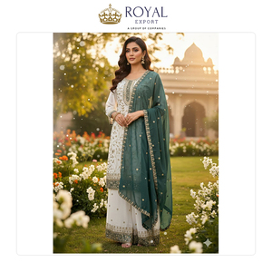 Última Moda en Trajes Sharara de Georgette Sintético con Bordado, Estilo Moderno y Elegante para Bodas, en Venta - Product Image 4