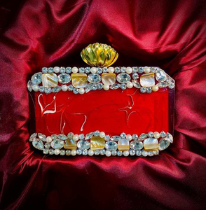 Indian Handmade Beads Wedding <b>Gift</b> Party Bags Wrist Handbag Evening Clutches for Women BY MULTI CRAFT - Product Image 5