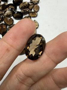 Pierre précieuse de luxe faite à la main en quartz fumé facetté, pierre précieuse en quartz fumé facetté en vrac pour bijoux fins - Product Image 4
