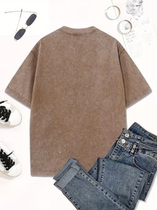 เสื้อผ้าสตรีทแวร์แบบสวมใส่สบาย ผลิตตามสั่งขายส่ง OEM ลายกราฟิกดิจิตอลสไตล์วินเทจ ตัดเย็บแบบโอเวอร์ไซส์ ไซส์พลัส  โลโก้ด้านหน้าแบบกำหนดเอง  ผ้าฝ้าย 100% สำหรับทั้งชายและหญิง - Product Image 6