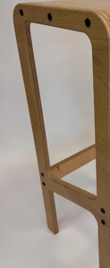 Taburete de bar de madera minimalista nórdico de venta al por mayor, directo de fábrica, silla de mostrador de contrachapado curvado de madera de abedul, taburete alto de madera. - Product Image 3