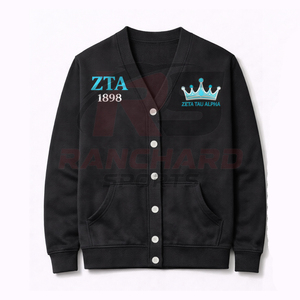 Sudadera Personalizada al por Mayor con Letras Griegas para Mujeres, Ropa de Alta Calidad con Letras Griegas para Mujeres, zeta tau alpha - Product Image 1