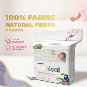 Fabric Top Embossed Pattern Compressed OEM/ODM Home New Style High Quality Non-Woven White Vietnam Mamamy Tropical Towels - Product Image 4