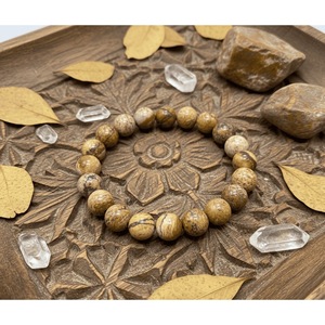Handcrafted Sand Jasper Beaded <b>Bracelet</b>-Fashion <b>Healing</b> Crystal Accessory - Product Image 1