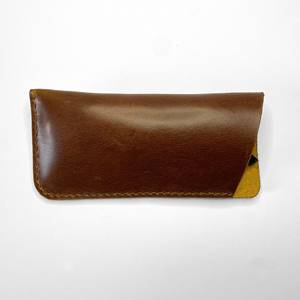 Genuine Leather <b>Glasses</b> Pouch Luxury Soft Cowhide Spectacles <b>Case</b> Slim Handmade Sunglasses Cover Travel Bag LGC-0143 - Product Image 1