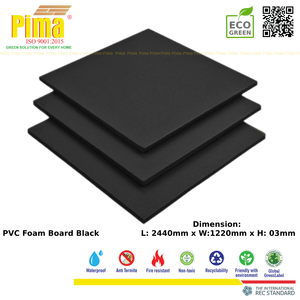 Panneau de mousse PVC-WPC noir épaisseur 3mm densité 0.6G/cm3 étanche et Durable pour la production d'armoires code HS 392112 - Product Image 2