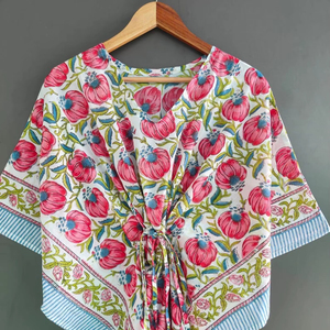 Summer New Print Cotton Boho Style <b>Kaftan</b> Pure Cotton Boho Summer Floral Print <b>Kaftan</b> Long Dress New Style Cotton Women Dress - Product Image 1