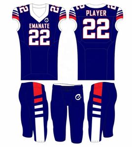 Uniforme de Fútbol Americano para Hombre, Transpirable, Talla Grande, Manga Corta, Diseño Personalizado, 100% Poliéster, Secado Rápido, Personalizado para Equipo - Product Image 4