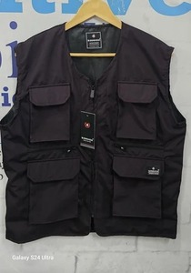 Best Quality Mens Multi Pocket Sleeveless Jacket <b>Utility</b> Cargo <b>Vest</b> for Outdoor Work Photography and Casual Wear for Sale - Product Image 3