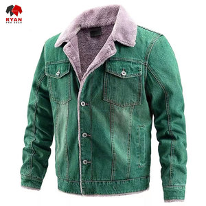 Jeans Casuales de Color Sólido de Alta Calidad para Hombre, Chaquetas de Mezclilla de Manga Larga, Talla Grande - Product Image 1