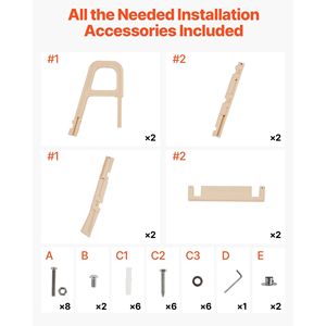 Scala per Piscina con 5 Gradini, Doppio Corrimano, Gradini Larghi Antiscivolo, Capacità di Carico 300 Libbre per Piscine Interrate da 48-54 Pollici - Product Image 6