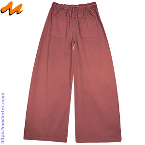 MASTER TEXTILE Pantalon Palazzo large pour femme, écologique, lavable, respirant, avec cordon de serrage en tissu, idéal pour les fêtes - Product Image 2