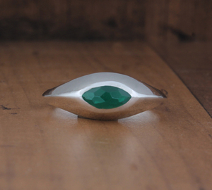 Anillo de Plata de Ley con Bisel de Jade Verde Natural, Clásico para Bodas y Fiestas, para Mujer, Joyería Delicada con Piedra Lisa, Venta al Por Mayor - Product Image 5