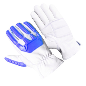 Guantes de Seguridad para Mecánicos de Cuero de Cabra, Resistentes a Cortes, con Forro de Tela de Felpa y Protección de Impacto de Goma TPR, Transpirables - Product Image 5