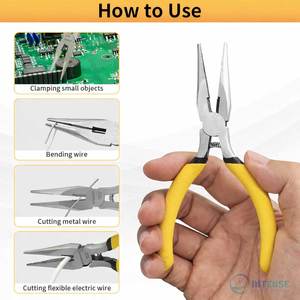 Juego de 2 Pinzas de Acero Inoxidable con Punta Fina, Pinzas Pequeñas para Joyería, Cortador Lateral para Fabricación de Joyas, Reparación de Electrónica, Manualidades - Product Image 4