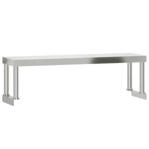 Tavolo da lavoro cucina commerciale con 43.3 Overshelf \ "x21.7 \" x47.2 \ "fabbricazione in acciaio inox - Product Image 5