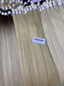 Venta al por mayor Bulk 100% Virgin Remy Extensiones de cabello vietnamita Resistente al desprendimiento Color claro Recto Onda natural Directo Nasa - Product Image 2