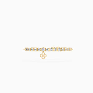 Delicada Pulsera Unisex con Diamante Cultivado en Laboratorio de 0.28 Ct, Certificado IGI, con Pavé, Oro Sólido de 9k, Bañada en Rodio, Regalo para Fiesta o Compromiso - Product Image 1