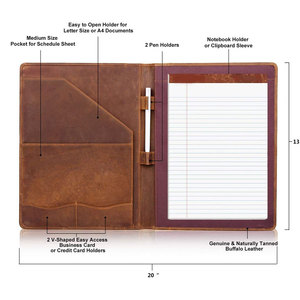 Customized Genuine Leather Business File <b>Folder</b> A4 Document holder Gift - Product Image 3