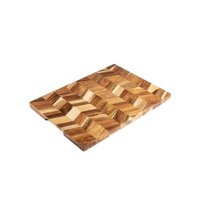 Planche à découper et à servir en acacia de qualité supérieure, motif chevrons, idéale pour couper les fruits et légumes - Product Image 5
