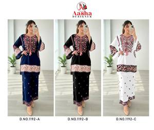Diseño Moderno, la Mejor Tela de Rayón con Colección de Plazzo-Kurta y Dupatta Bordados a Precio de Mayoreo, Moda Femenina - Product Image 3