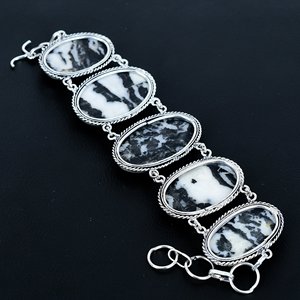 Natural White bafflo Women's <b>Bracelet</b> Natural Cabochon Gemstone 925 Sterling Silver Plating Birthstone Party Jewelry Gift - Product Image 3