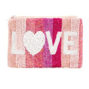 Flamingo Pool Party Seed Bead Crossbody Cadena Embrague Regalo Bolso Flamingo Bird Beaded Crossbody Chain Vacaciones Moda Bolso - Product Image 1