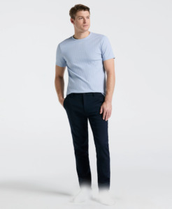 Custom Men's <b>Layering</b> <b>Tops</b> Button-Down Knit <b>Top</b> Light Blue Ribbed 100% Cotton Fleece Loose Short Sleeve Eco-Friendly Streetwear - Product Image 1
