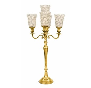 Elegantes candelabros de acero inoxidable de 5 brazos que realzan la decoración del hogar, bodas y eventos. - Product Image 6
