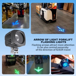 Voyant de sécurité pour chariot élévateur à fourche en aluminium bleu rouge vert LED Spot Work Lamp avec flèche carrée Condition Nouveau - Product Image 4