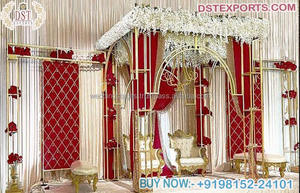 Mandap Metálico de Lujo para Bodas al Aire Libre, Estilo Moderno, Mandap Metálico para Bodas, Decoración Única para Bodas, Mandap Metálico NEWYORK - Product Image 3
