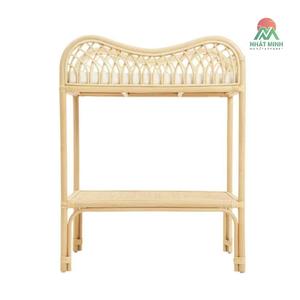 Cuna de ratán Nhat Minh con diseño tropical y acabado natural para bebés y niños de 0 a 3 años, con cambiador. - Product Image 3