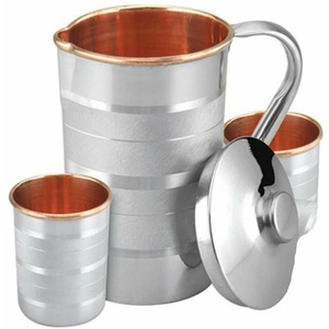 Traditional Handcrafted <b>Copper</b> Beverage Carafe Collection Decorative Antique Finish <b>Copper</b> Water Jug - Product Image 5