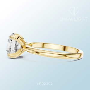 Bague solitaire en diamant de laboratoire taille ronde, couleur F+, clarté VS+, certifiée IGI, sur mesure, bijoux de luxe pour mariage et anniversaire - Product Image 3