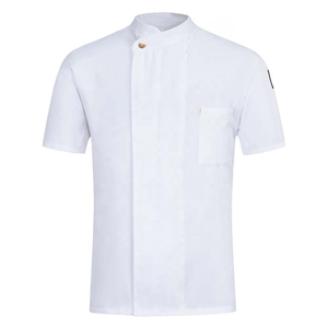 เสื้อเชฟแขนยาวสีขาวและสีส้มคุณภาพสูงสำหรับผู้ชาย ปี 2026 พร้อมกระดุมสำหรับชุดยูนิฟอร์มร้านอาหาร - Product Image 4