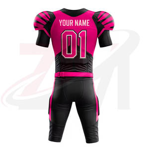 ชุดกีฬาออกแบบพิเศษ ชุดอเมริกันฟุตบอล แขนสั้น โพลีเอสเตอร์ 100% ปรับแต่งได้ ราคาส่งถูก ผลิตในปากีสถาน - Product Image 4